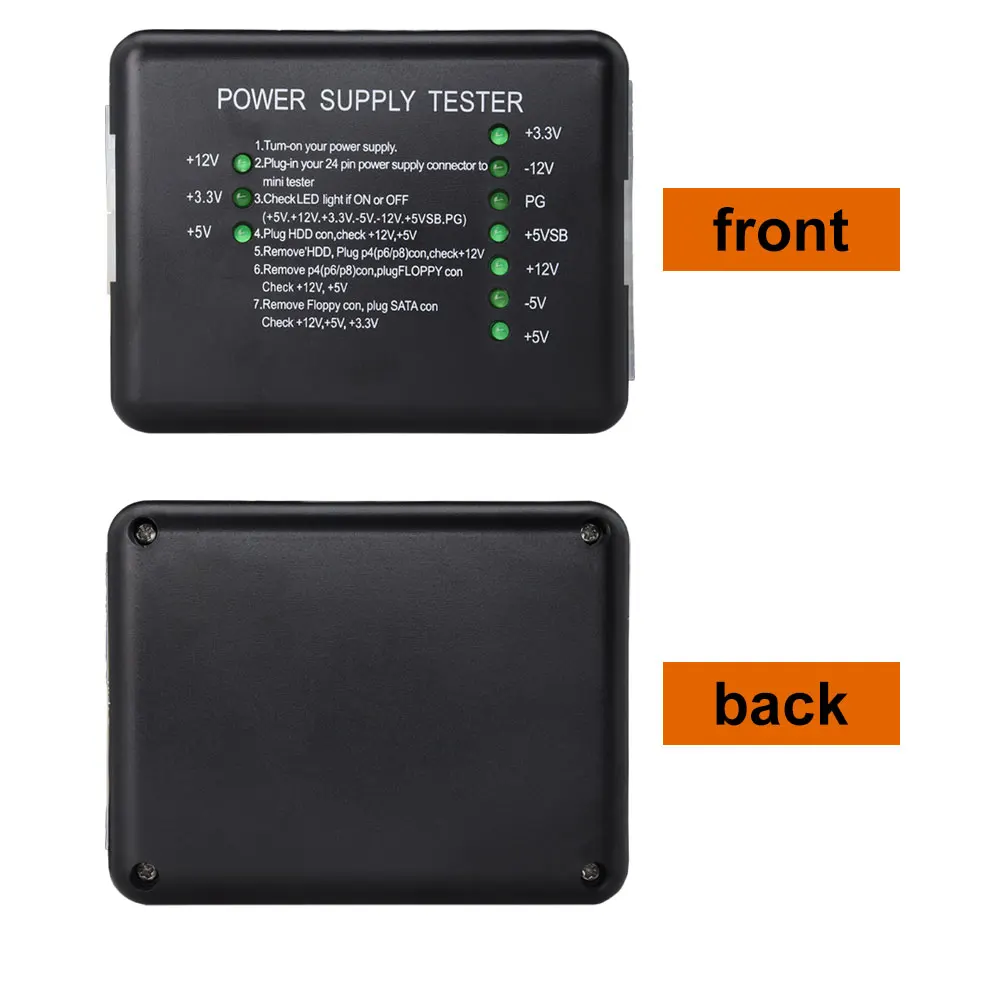 Probador de fuente de alimentación de computadora Fuente de alimentación ATX Probador de fuente de alimentación de chasis de computadora de diagnóstico Conector ATX - imagen 3