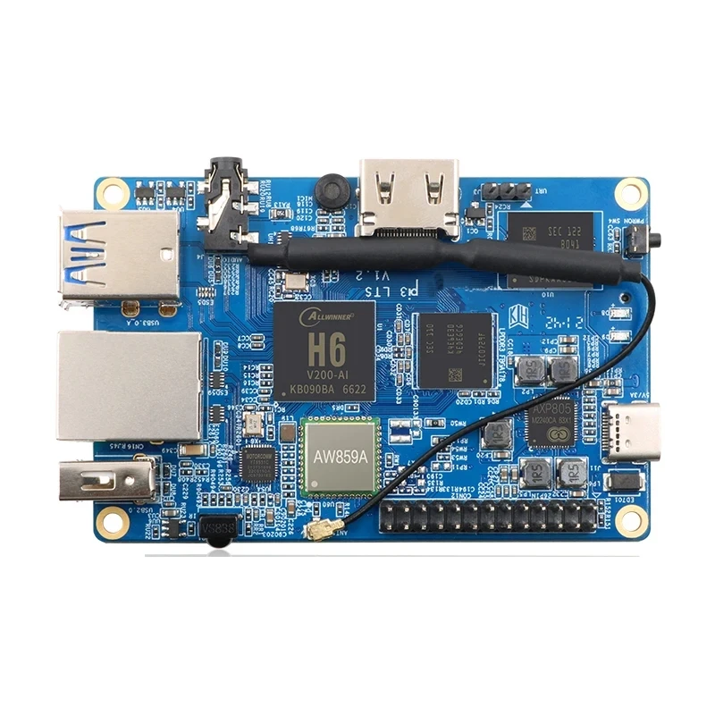 Orange Pi 3 LTS 2G8G EMMC con HDMI + WIFI + BT5.0, AllWinner H6 SoC, computadora de placa de código abierto, ejecutar Android 9,0/ Ubuntu/ Debian OS - imagen 2