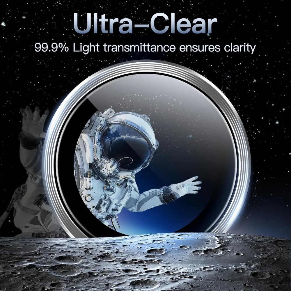 Pour iPhone 17 Pro Max Air anneau métallique caméra Len protecteur anti-rayures HD caméra lentille de protection verre trempé pour iPhone 17Air - imagen 5