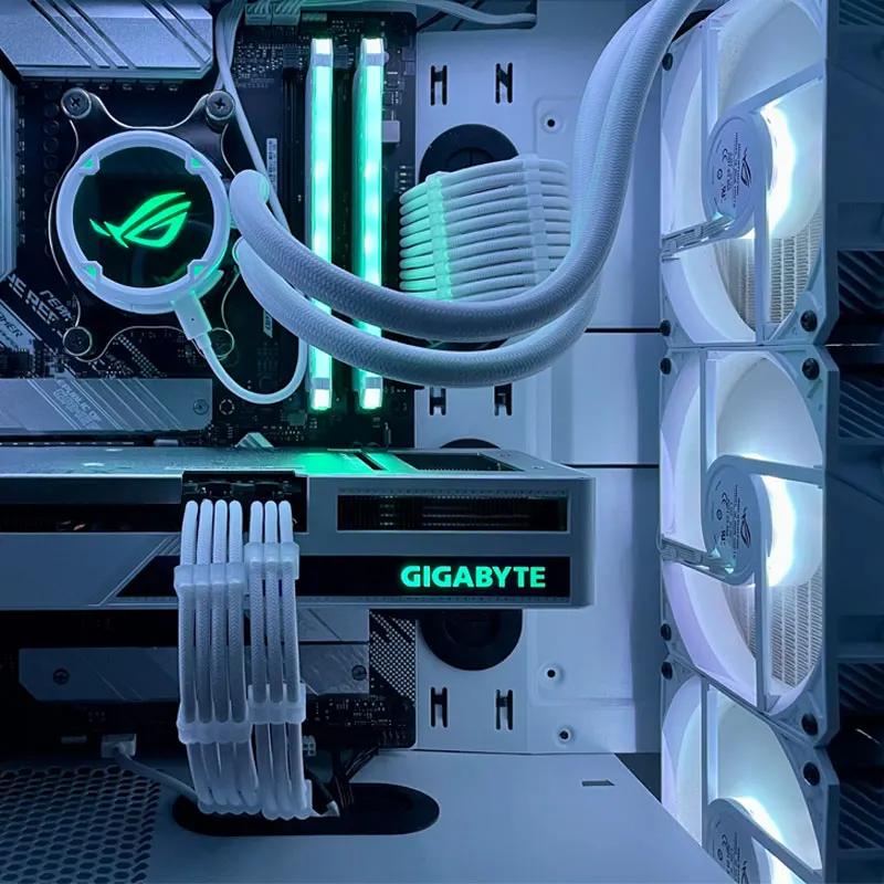 TEUCER-Kit de Cable de extensión PSU serie TC-35, Combo de Color sólido de 350mm, ATX24Pin, PCI-E8Pin, CPU8Pin con peines - imagen 2