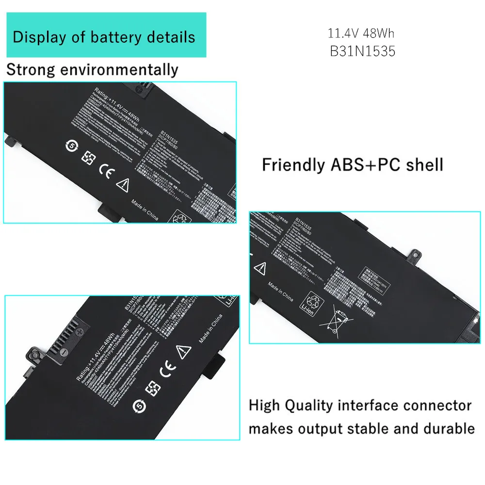 B31N1535 batería del ordenador portátil para Asus ZenBook U400UQ UX410 UX310UA UX310UQ UX410UA RX410U UX410UQ U4000U RX310U Series - imagen 2