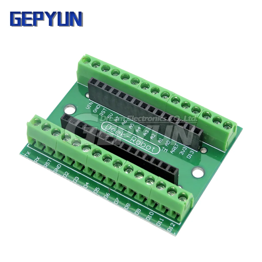 Adaptador de Terminal de controlador NANO V3.0, placa de expansión NANO IO Shield, placa de extensión Simple para Arduino AVR ATMEGA328P - imagen 3