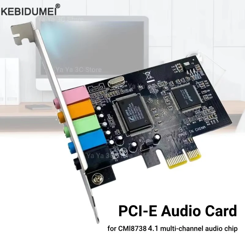 Tarjeta de sonido PCI-E 4,1, ordenador PCIE 4,1 canales, Audio PCIe, 6 canales, juegos 3D, música, tarjeta de sonido Digital, placa PCI Express