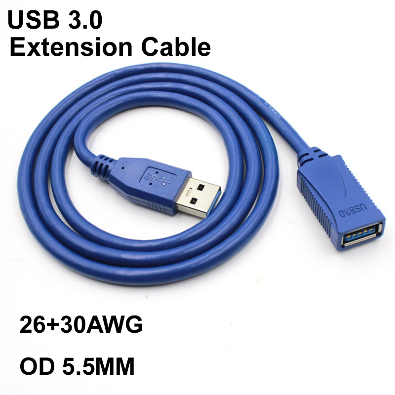 Cable de extensión USB 3,0 de 1/2/3/5m, cargador de sincronización de datos macho a hembra para ordenador portátil, PC, teclado, ratón, disco duro móvil