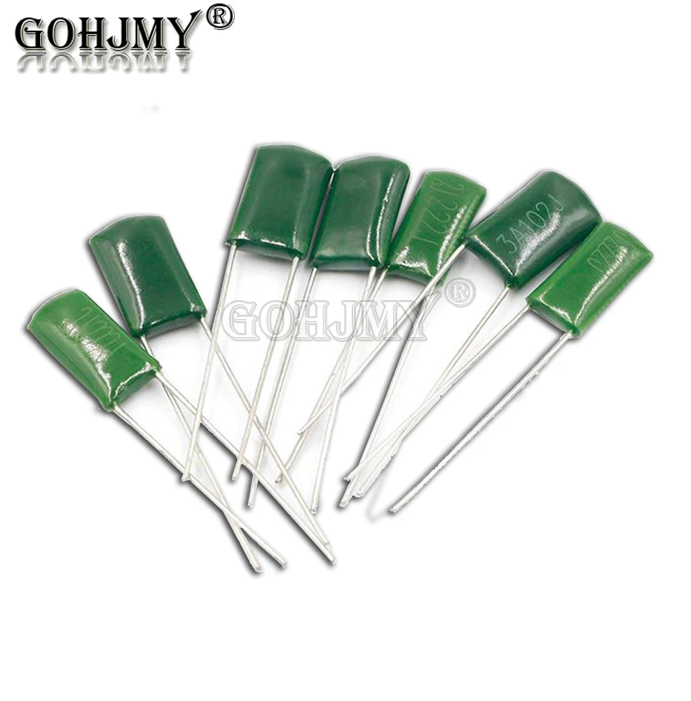 Condensador de película de poliéster, 50 piezas, 100V, 1nF, 1.5nF, 2.2nF, 220nF, 330nF, 2A224J, 2A334J, 2A222J, 2A332J, 2A472J, 2A822J, 2A103J, 2A153J - imagen 3