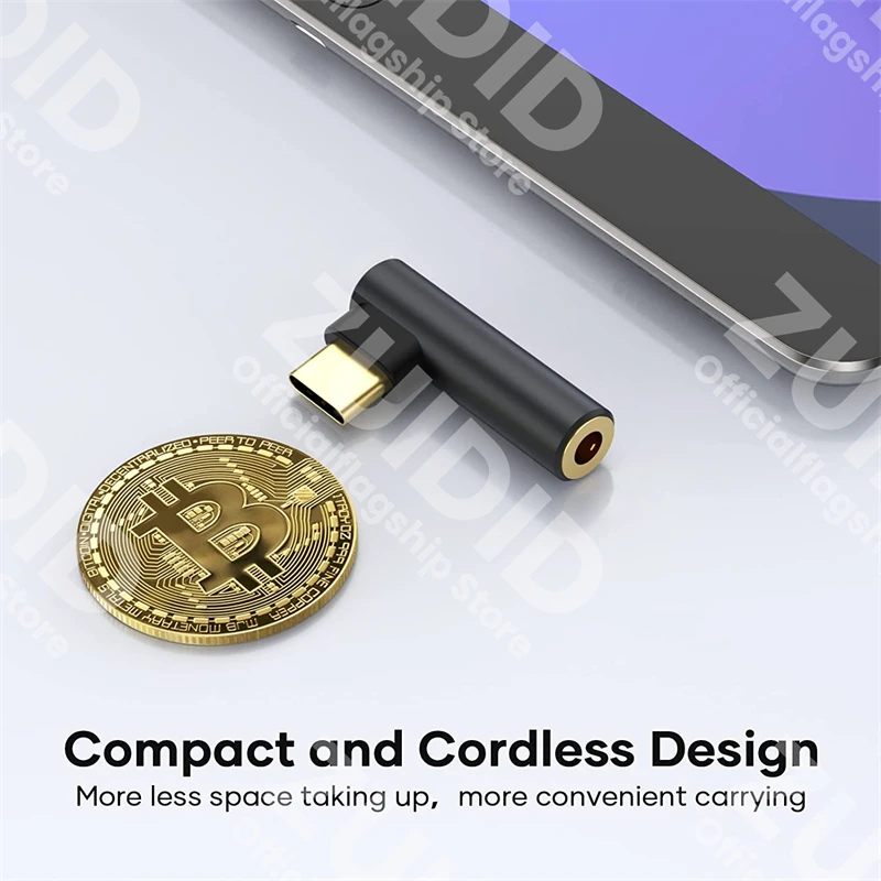 Codo USB tipo C a 3,5mm adaptador de auriculares HiFi 3,5 Jack auriculares Cable adaptador de Audio auxiliar para iPad Pro Samsung Huawei Xiaomi - imagen 5