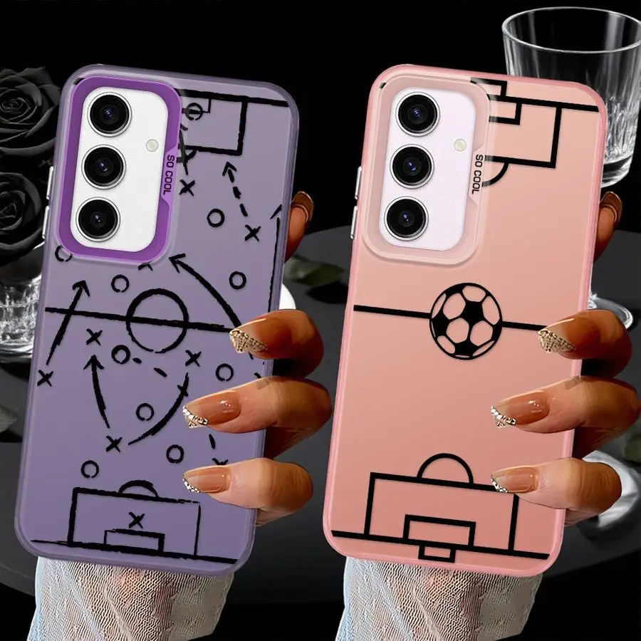 Divertida funda trasera de fútbol para Samsung Galaxy A36 A23 A25 A26 A32 A53 A24 A22 A52 A33 A34 A73