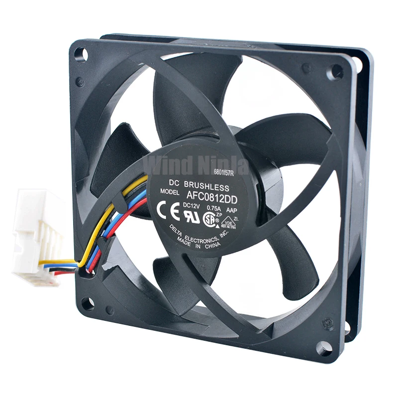 AFC0812DD 8cm 80mm ventilador 80x80x20mm DC12V 0.75A 4pin doble rodamiento de bolas ventilador de refrigeración de alta velocidad para CPU de chasis de estación de trabajo - imagen 4