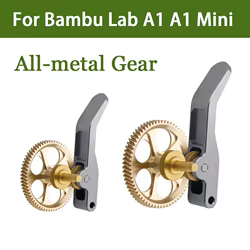 Engranaje extrusor de Metal mejorado para Bambu Lab A1 A1 Mini RNC, engranaje helicoidal de acero endurecido nanorecubierto resistente al desgaste