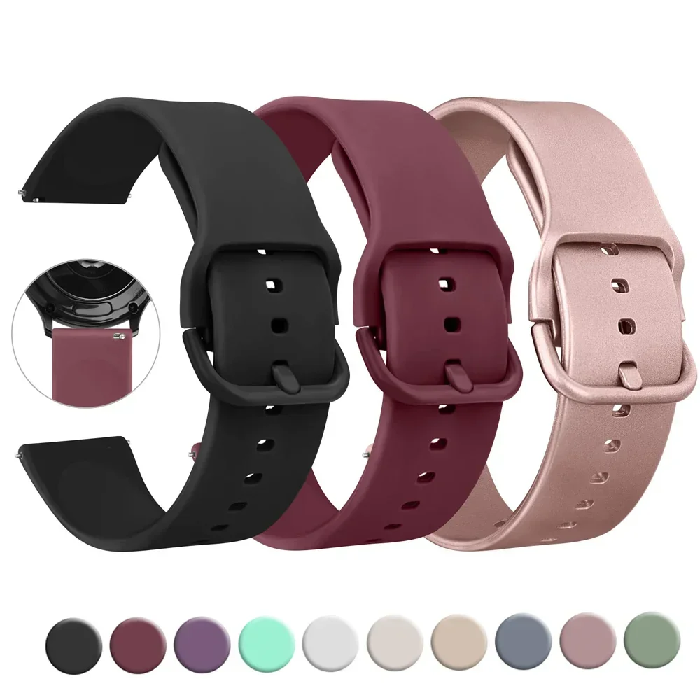 Correa de silicona de 20mm/22mm para Amazfit GTS 4/3/2e/GTS2 Mini/GTR 42mm/47mm/GTR 4/3 Pro/2/2e pulsera deportiva Amazfit bip - imagen 3