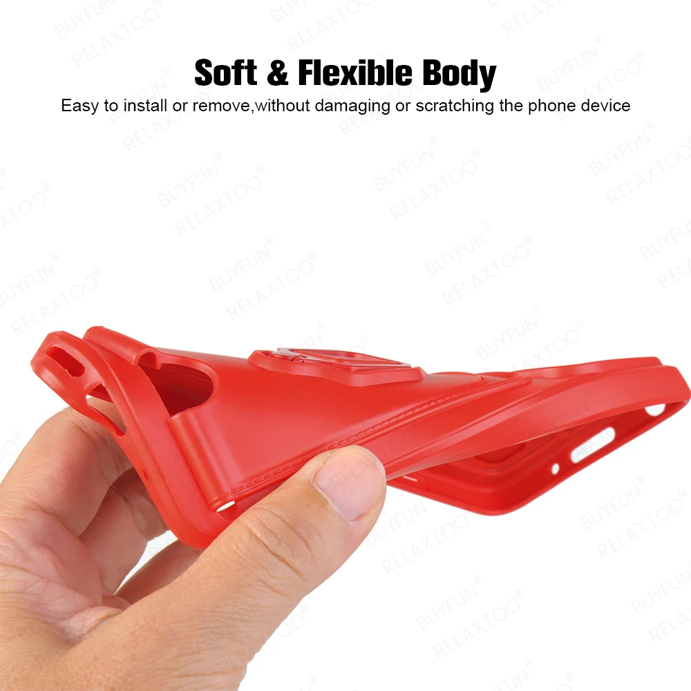 un estuche rojo para el teléfono celular