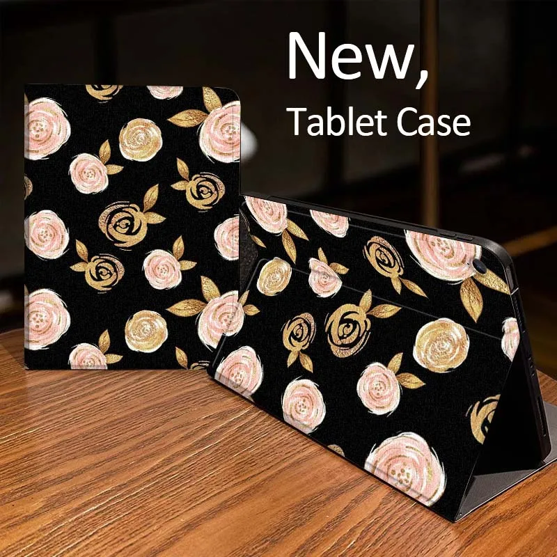 Vintage creativo flor rosa para Samsung Galaxy Tab A A7 A8 A9 A11 S6 S11 10,1 10,4 10,5 pulgadas Lite Plus funda para tableta