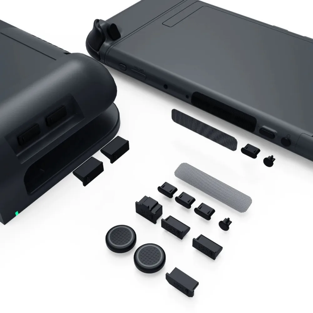 11 unids/set Protector de polvo tapones de puerto de silicona cubierta antipolvo antiarañazos + tapas basculantes para accesorios de consola de juegos Switch 2 - imagen 3
