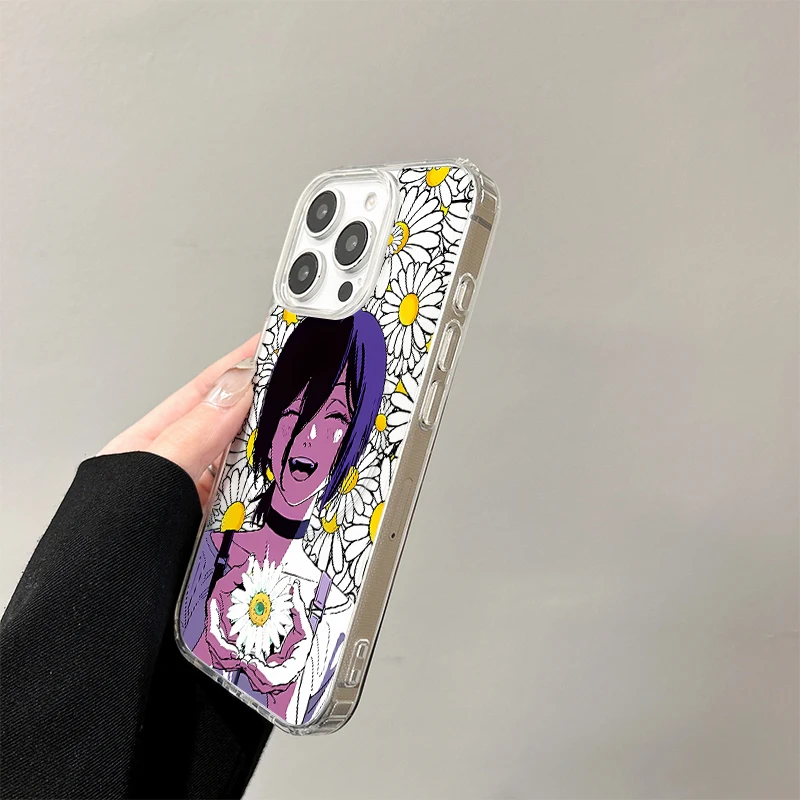 Funda de carga inalámbrica Anime C-Chainsaw Mans para iPhone 17 Air 16 E 15 14 Plus 13 12 Mini 11 Pro Max funda de silicona transparente - imagen 3