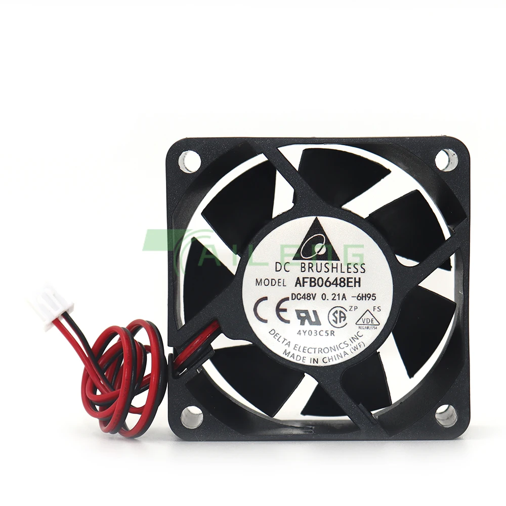 Ventilador de refrigeración para Delta, caja de alimentación de 2 cables, 60x60x25MM, 6025, 60MM, 6CM, AFB0648EH, 48V, 0.21A - imagen 4