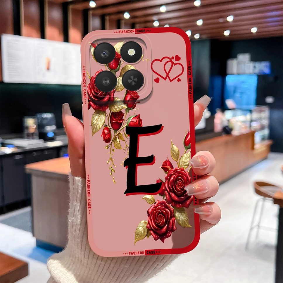 Para Honor X7D X7C X7A X7 4G 5G Funda de teléfono nombre letras suave suave cubierta de silicona líquida para Honor X 7 Funda de parachoques de alta calidad - imagen 4