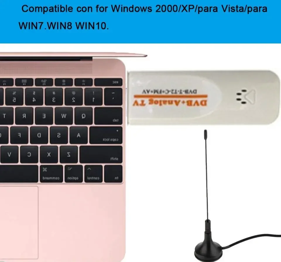 Digital DVB t2 PVR analógico USB TV stick sintonizador Dongle PAL/NTSC/SECAM con antena receptor remoto HDTV para DVB-T2/DVB-C/FM/DVB/AV - imagen 4