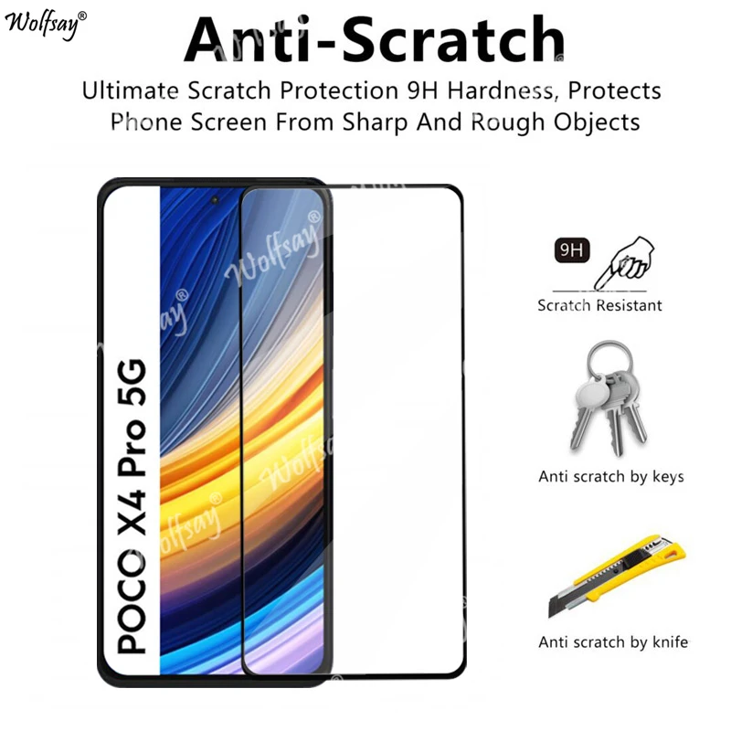 Protector de pantalla de vidrio templado para Xiaomi, película de lente para POCO X4 Pro, F5 Pro, X5 Pro, X4 GT, F4 GT, X4 Pro, M4, X4, X3, M3, M5, M5S - imagen 3