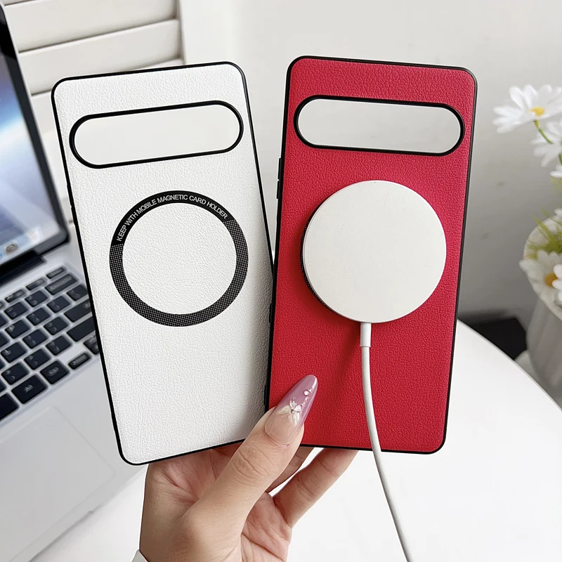 Para Sony Xperia 10 VII funda magnética ELVEV Vintage sensación de piel PU cuero duro PC cubierta de teléfono con succión - imagen 2