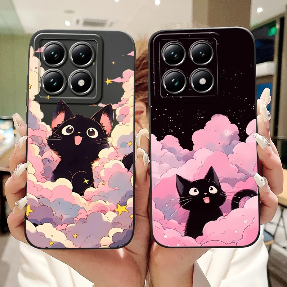 Para Xiaomi 14T Pro funda elegante con flores de dibujos animados a prueba de golpes suave TPU funda de teléfono para Xiaomi Mi 14T Pro Mi14T 5G Fundas Coque - imagen 5