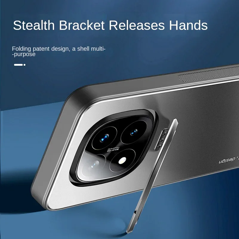 Cubierta de soporte de cámara con lente de Metal para Redmi Note 14 Pro Plus 14pro, protección mate a prueba de golpes, funda de soporte - imagen 2