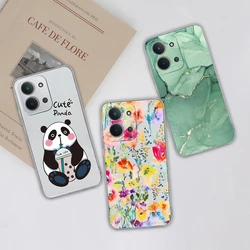 Funda Redmi 15C / POCO C85 4G, TPU transparente con flores degradadas