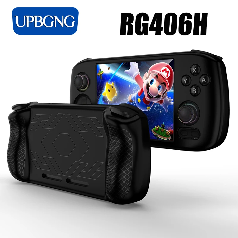 Funda protectora de silicona para Anbernic RG406H RG 406H, funda de silicona ligera ultrafina para RG406H, accesorios de vidrio templado