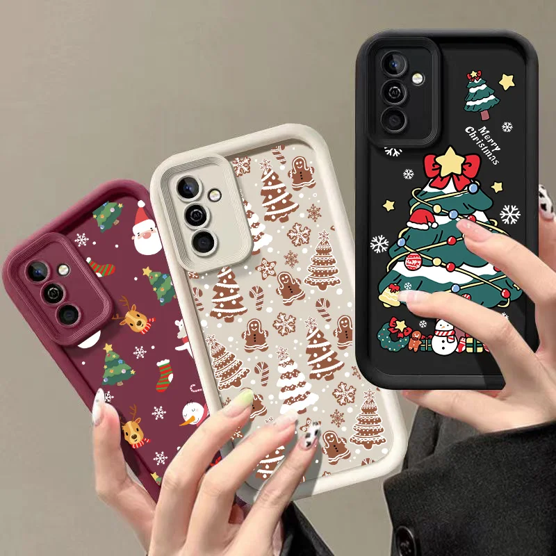 Funda con elementos de árbol de Navidad para Samsung Galaxy A56 A55 A15 A16 A17 A36 A54 A34 A35 A14 A26 A06 A07 A05 A04E A23 A24 A52 A33 A32