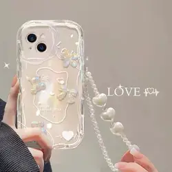 Funda TPU POCO X7 Pro – Flor 3D Cereza Antigolpes Cadena Colorida