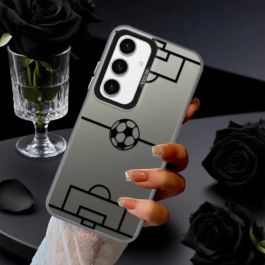 Funda para Samsung Galaxy A33 A34 A32 A73 A22 A52 A25 A26 A53 A24 A23 A36 funda trasera para teléfono divertido fútbol - imagen 2