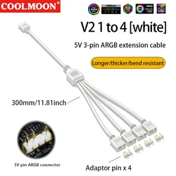 COOLMOON Repartidor ARGB 5 V de 3 pines para PC