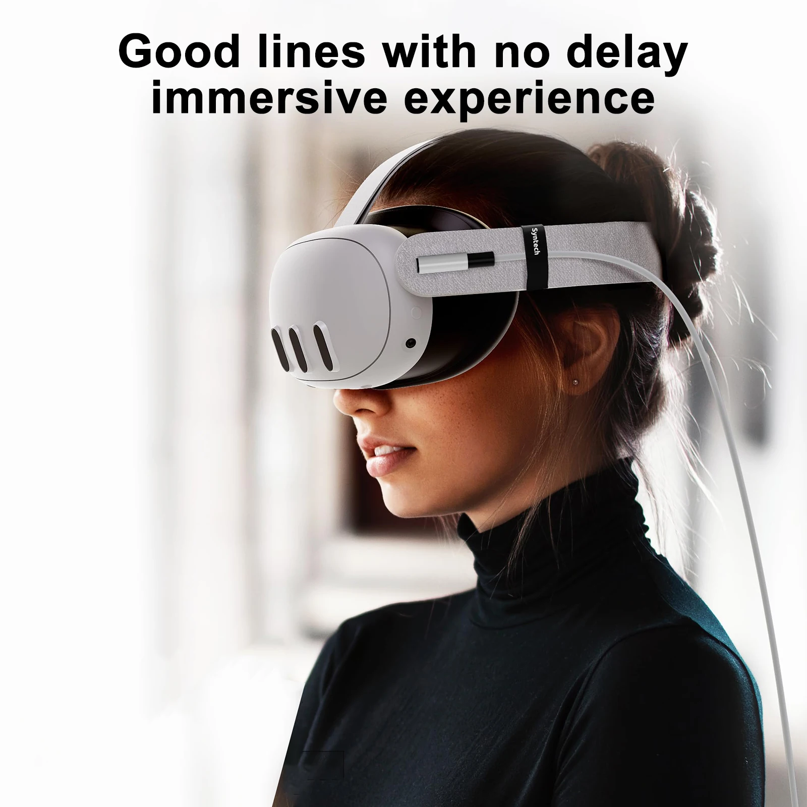 Cable de enlace VR para accesorios Meta Quest 3s, Cable USB 3 tipo C, transferencia de datos, carga rápida para accesorios Oculus Quest 3S de 5m - imagen 4