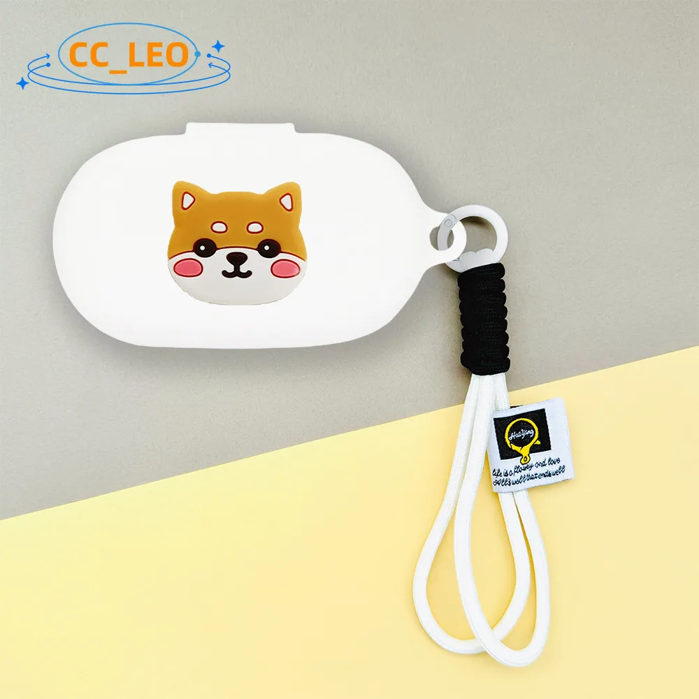 Para Sony WF-C510 funda de dibujos animados Shiba Inu cordón colgante lindo silicona suave Shell Sony WF-C510 funda protectora a prueba de golpes - imagen 2