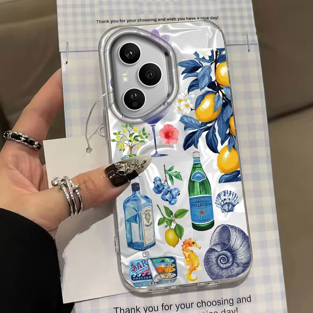 Funda de teléfono con paisaje costero vino limón para Honor 400 200 90Smart Pro Magic7 6 5 70 Lite X9a X9c X9b X8b X8a X8c X7c X6c X6b - imagen 4