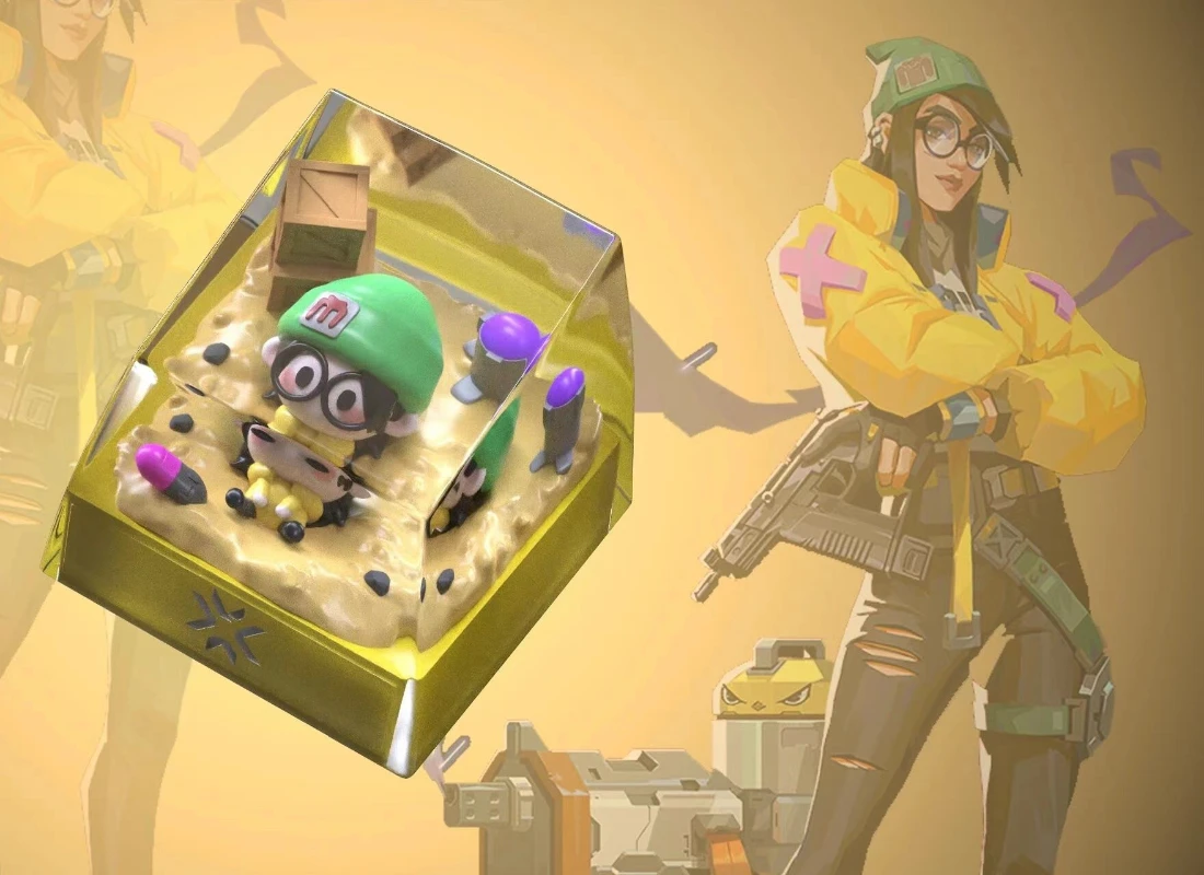 VALORANT Keycaps personalizado lindo JETT Reyna Sage Artisan Anime Keycap resina Phoenix Raze Sova Point Key Caps teclado accesorio de juego - imagen 2