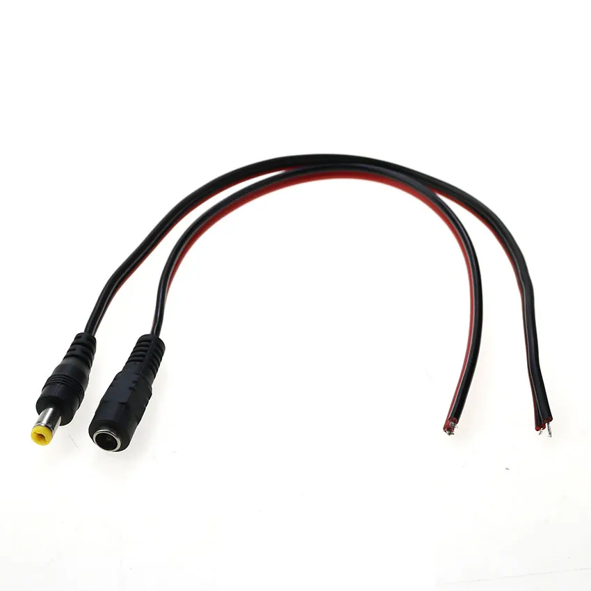 Cltgxdd-Adaptador de Cable de alimentación CC, conector macho y hembra soldado de 12V CC, 5,5x2,1mm, para tira de luz LED, cámara CCTV - imagen 3