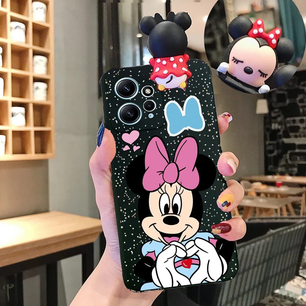 Funda de dibujos animados 3D de Mickey Minnie para OPPO A40 A80 A60 A3 A3X A16 A16S A38 A52 A58 A78 A53 A17 A15 A57 A54 A54S A79 A93