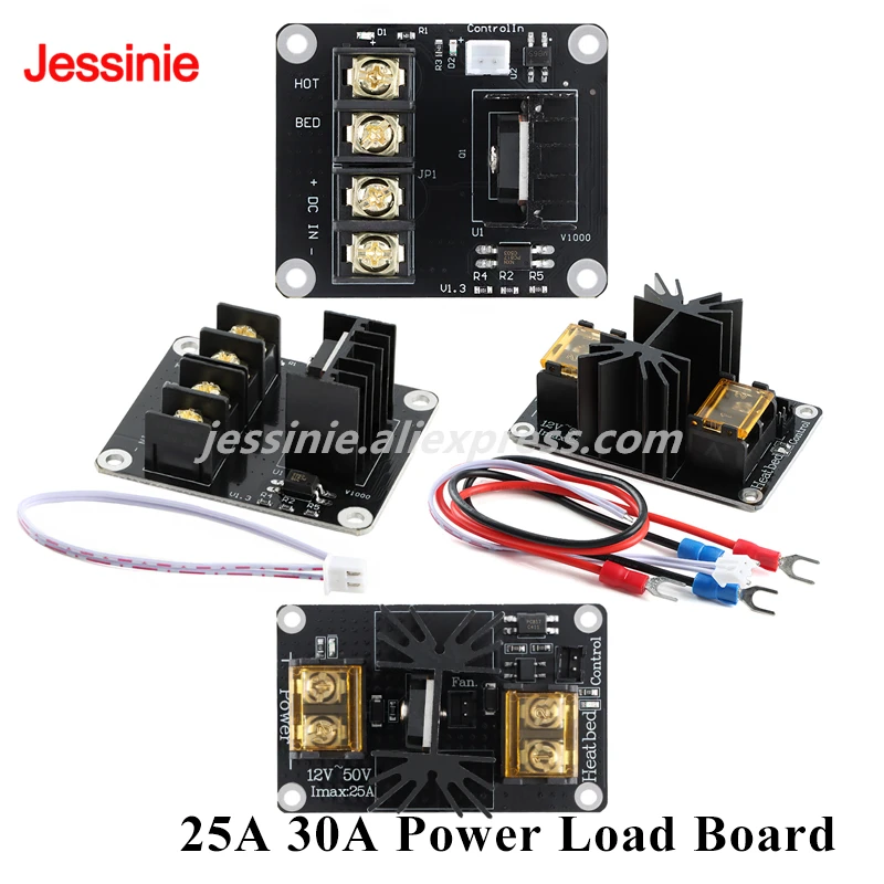 Placa de carga de energía 25A 30A, módulo de cama caliente, expansión de tubo MOS, accesorios de impresora 3D de alta corriente