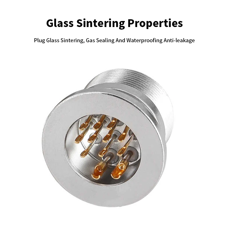 Enchufe de aviación de acero inoxidable KF25/40, conector sinterizado de vidrio al vacío resistente al agua, brida de sello de Gas, junta de instalación rápida - imagen 3