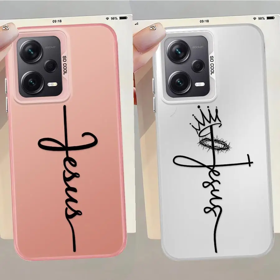 Funda trasera de teléfono para Xiaomi Redmi 9T A1 A2 Plus A5 13C 10C 9C K60 14C 12C Cool Cross Pattern