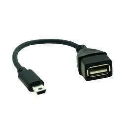 Cable adaptador OTG USB-A hembra a Mini USB-B macho para audio coche