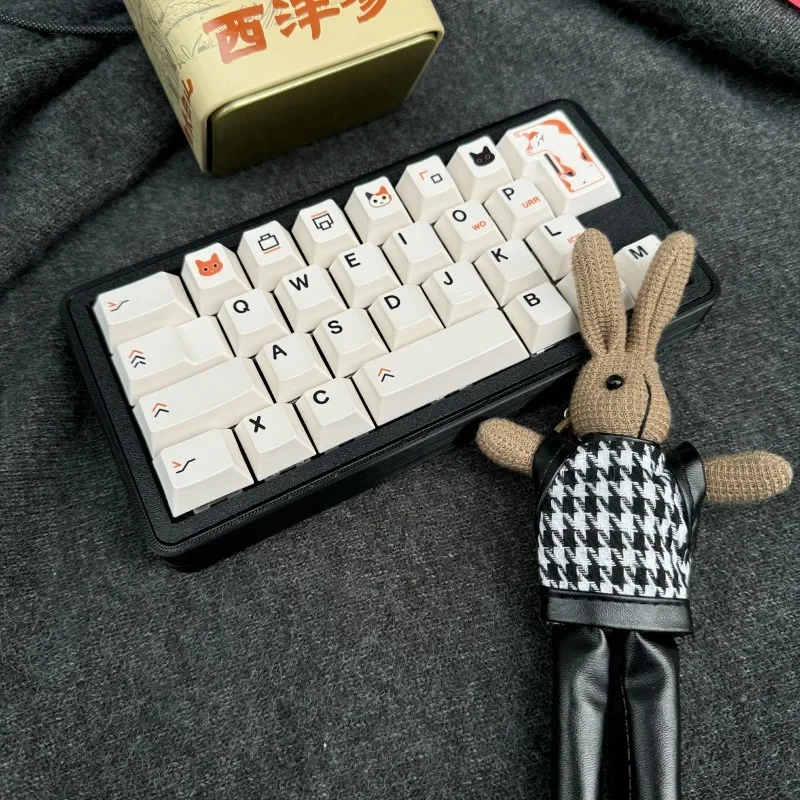 Teclado mecánico RS30 30% teclado mecánico personalizado con cable TYPE-C RGB eje blanco intercambiable en caliente QMK/VIAL DIY Gamers teclado portátil - imagen 5