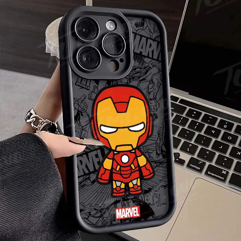 Funda de teléfono de silicona suave de Marvel Spider Man para iPhone 15 Pro Max 14 Max 13 ProMax 12 11 X XS XR 7 8 Plus SE 2020 contraportada - imagen 2