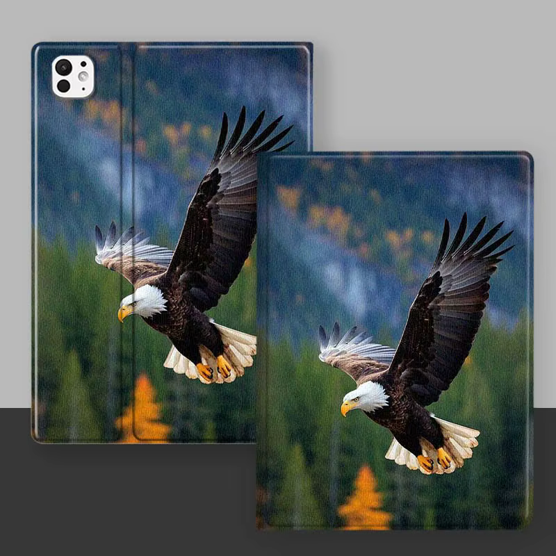 Funda con patrón de arte de águila Animal para iPad Pro Mini 1, 2, 3, 4, 5, 6, 7, 7. a generación, 12,9, 10,5, 13, 11, 7,9, 8,3, M4 pulgadas - imagen 3