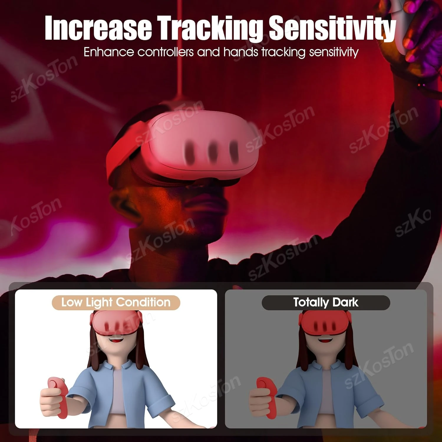 Iluminador IR VR para Meta Quest 3S /3 PSVR2, mejora el seguimiento de la mano, Reduce la deriva, luz infrarroja para accesorios Oculus Quest 2 - imagen 5