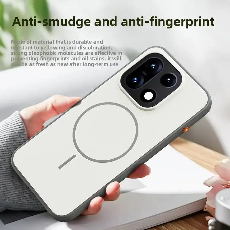 Para Oneplus 15 15R funda dura de silicona piel magnética carga inalámbrica funda protectora trasera para Oneplus 15 Oneplus15 carcasa de teléfono - imagen 3