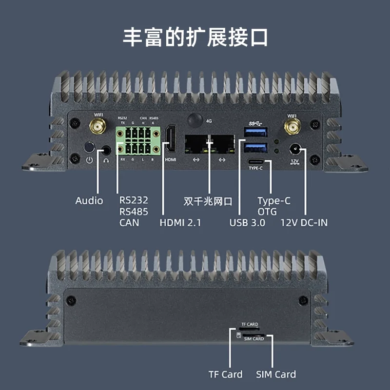 EC-A3588JD4 6TOPS AI Host modelo grande 8K decodificación computación de borde Ruixin Micro RK3588 AI ordenador 6 TOPS NPU 8K Android, sistema operativo Linux - imagen 2