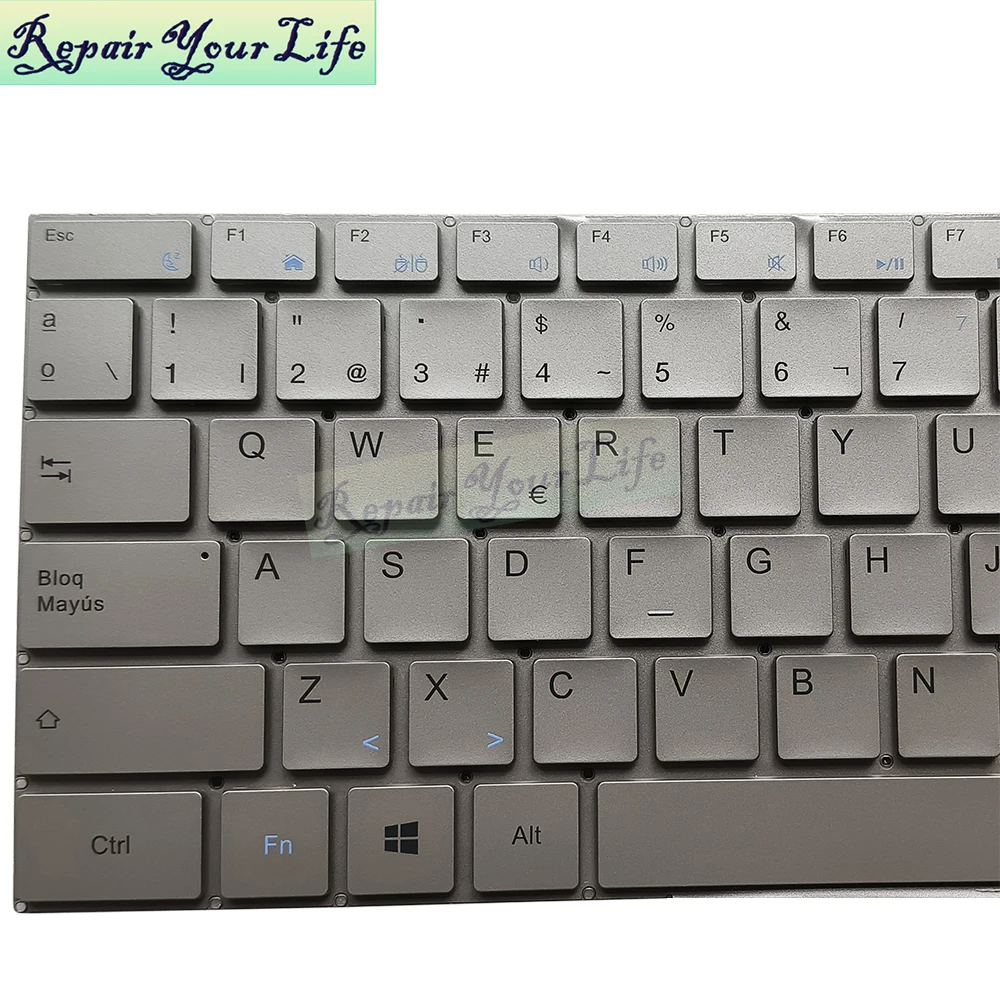 Teclado español de EE. UU. para Gto Tipo 2 MiCompuGTO inglés SP/ES España Fit Latin Laptop Teclado teclas plateadas SCDY-275-1 - imagen 2