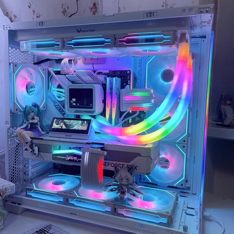 JUMPEAK Flexible 5V ARGB LED tubo de neón tira de luz funda para juegos PC AIO 120 240 360 CPU enfriador de agua y líquido Modding - imagen 4