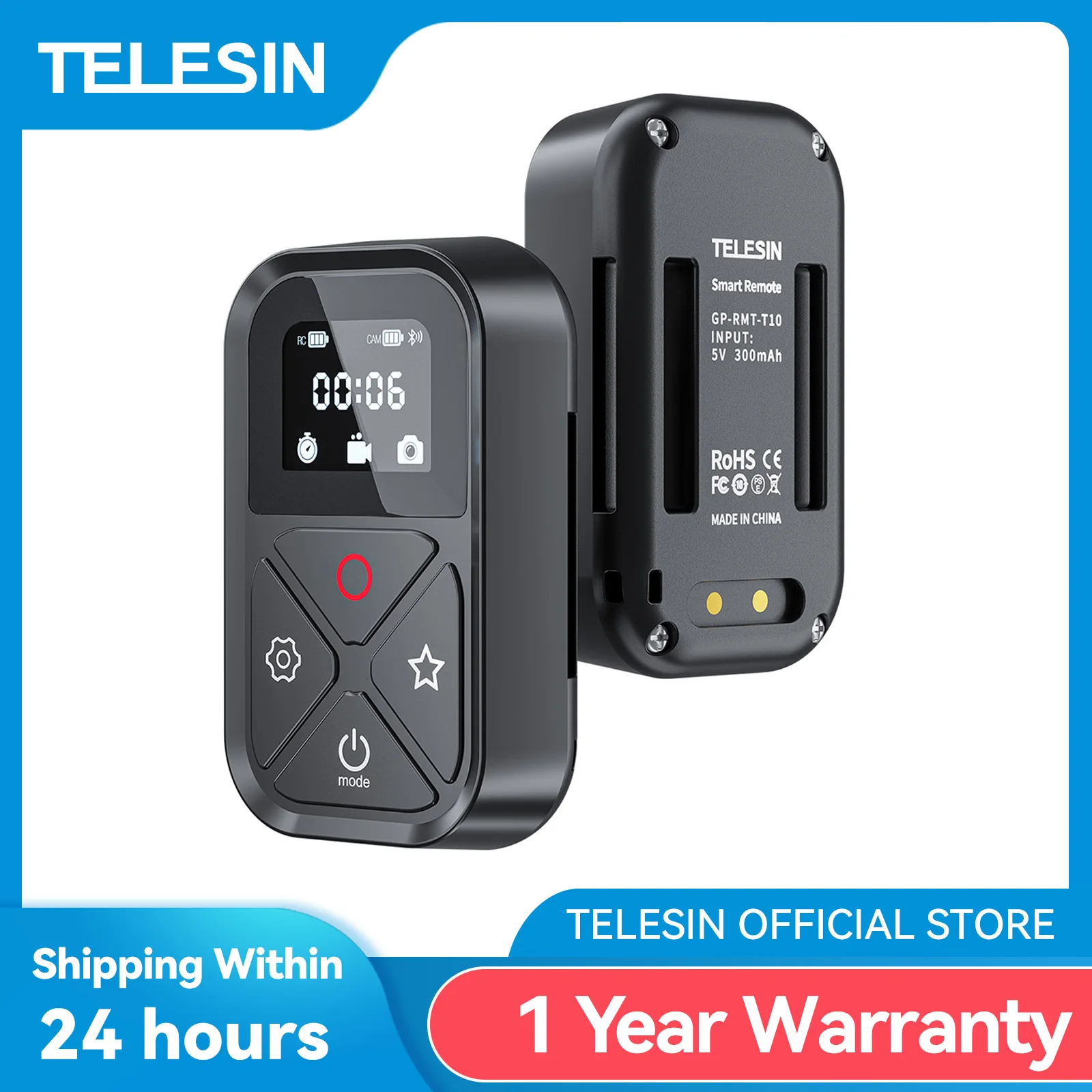 Mando Bluetooth TELESIN con Pantalla para GoPro Hero - imagen 4
